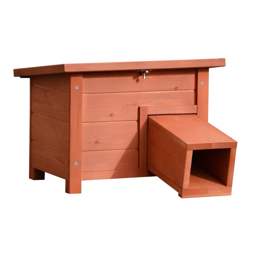 Pet Casetta per Gatti da Esterno XL 68,5x54x51,5 cm Legno Marrone